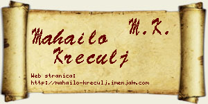 Mahailo Kreculj vizit kartica